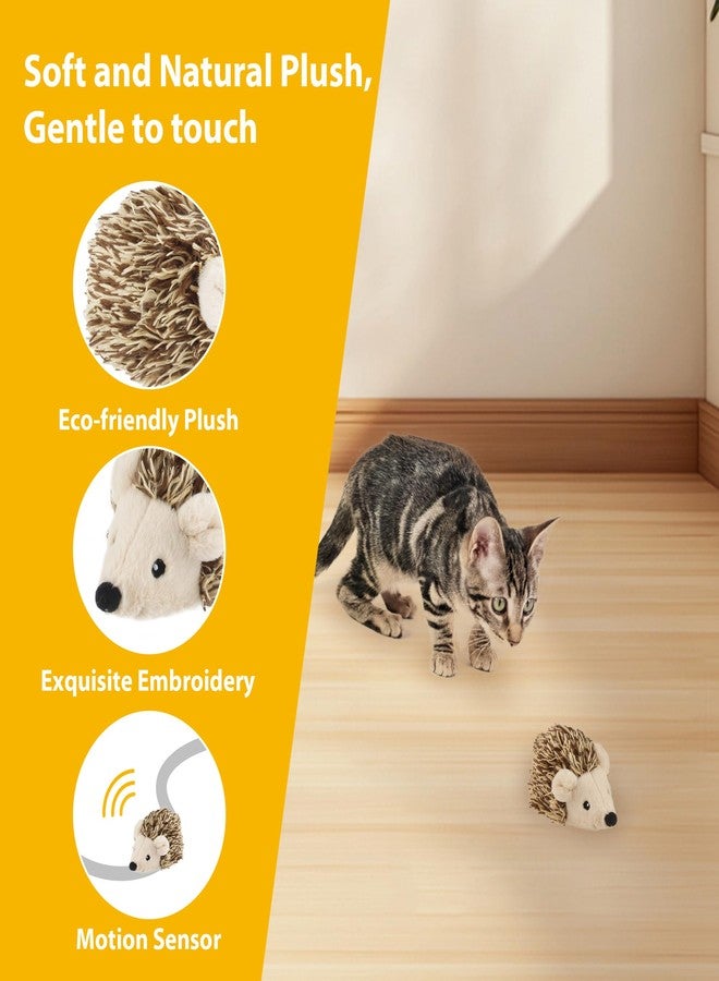 Gigwi Interactive Moving Cat Toy, Automatic Squeaky Cat Toy Hedgehog Design for Indoor Self Play, Upgraded 500mAh USB Rechargeable Electronic Pet Chase Toy for Exercise - Image 4