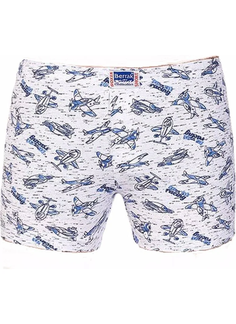 Berrak Boy's Combed Cotton Patterned Boxer 6 PCS-1554