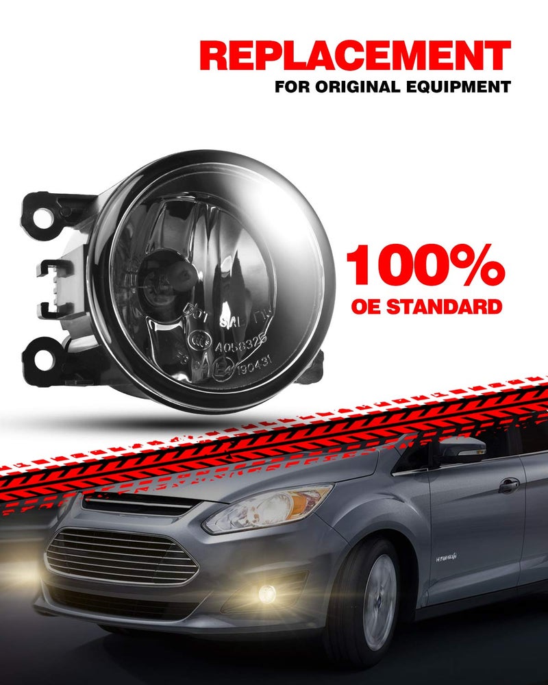 Torchbeam Fog Light Assembly for 33900STKA11 4F9Z15200AA with H11 12V 55W Halogen Bulbs for Accord, Xterra, Clear Lens - Image 2