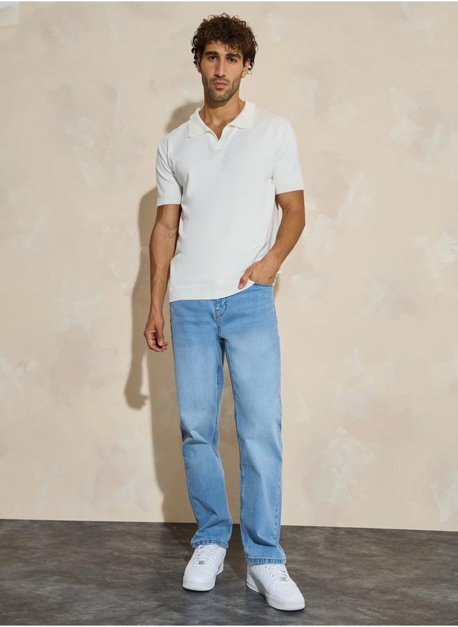 Styli Cotton Stretch 5-Pocket Relaxed Fit Jeans  - Image 2