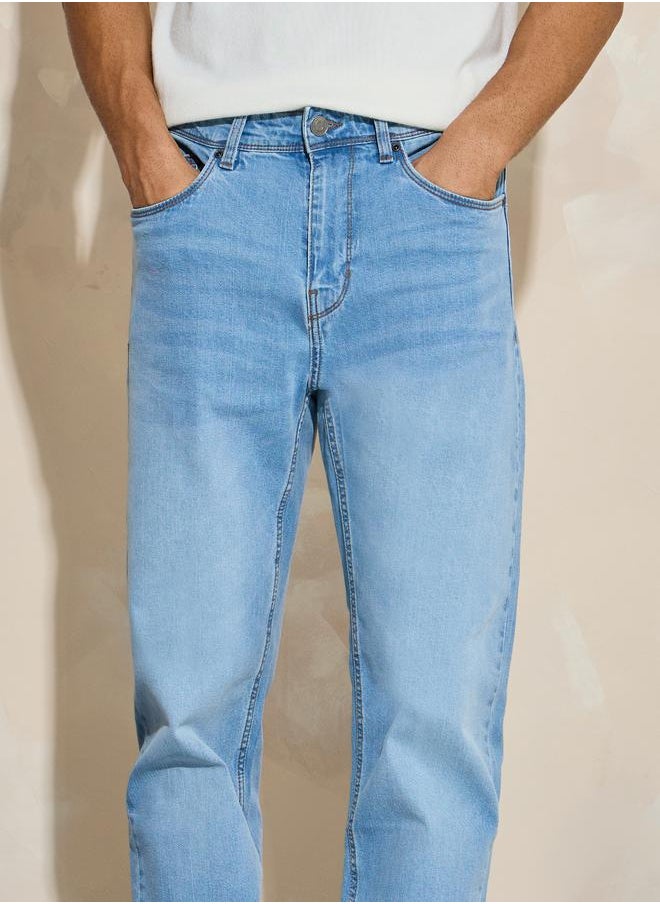 Styli Cotton Stretch 5-Pocket Relaxed Fit Jeans  - Image 3