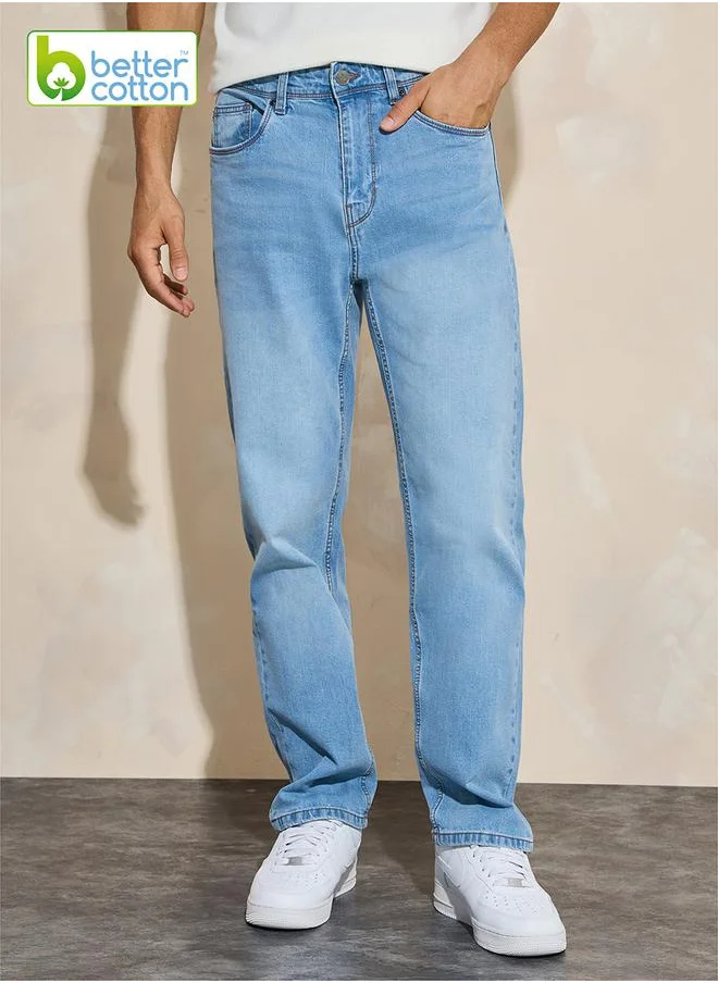 Styli Cotton Stretch 5-Pocket Relaxed Fit Jeans