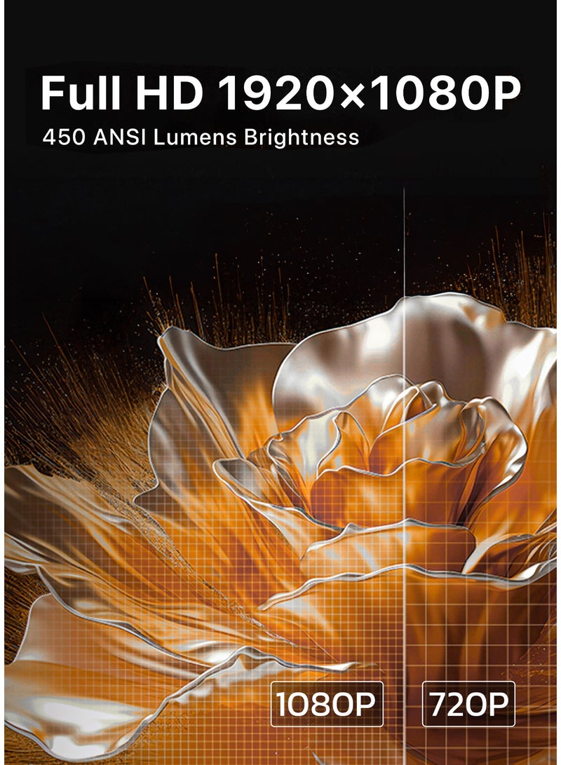 Powerology Starbeam 100" Google DLP Projector Full HD / Projector DLP Haute Resolution / Android 9 with Official Google TV Operating System / Laser Auto-Focus / Versatile 3D Playback - Black - Image 5