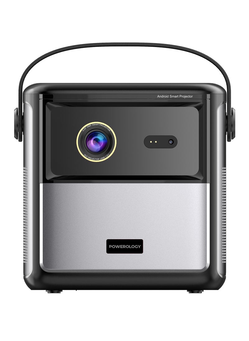 Powerology - Starbeam 100" Google DLP Projector Full HD / Projector DLP Haute Resolution / Android 9 with Official Google TV Operating System / Laser Auto-Focus / Versatile 3D Playback - Black - Image 1
