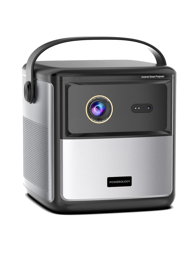 Powerology - Starbeam 100" Google DLP Projector Full HD / Projector DLP Haute Resolution / Android 9 with Official Google TV Operating System / Laser Auto-Focus / Versatile 3D Playback - Black - Image 1