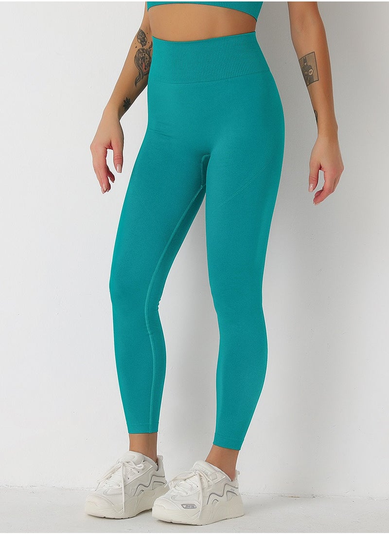 Loquat - Yoga Tight Fitting Stretch Soft Pants Green - Image 1