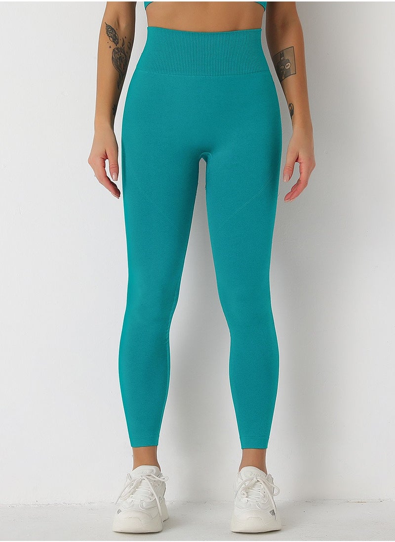 Loquat - Yoga Tight Fitting Stretch Soft Pants Green - Image 1