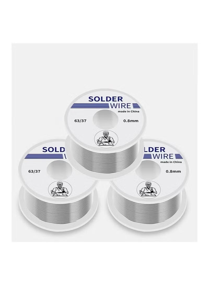 3Pcs Solder Wire For Electronic Soldering Tin Lead Rosin Core Solder Wire Wick Repairing Wires Circuit Board Jewellery 63 To 37 0.8MM - Image 1