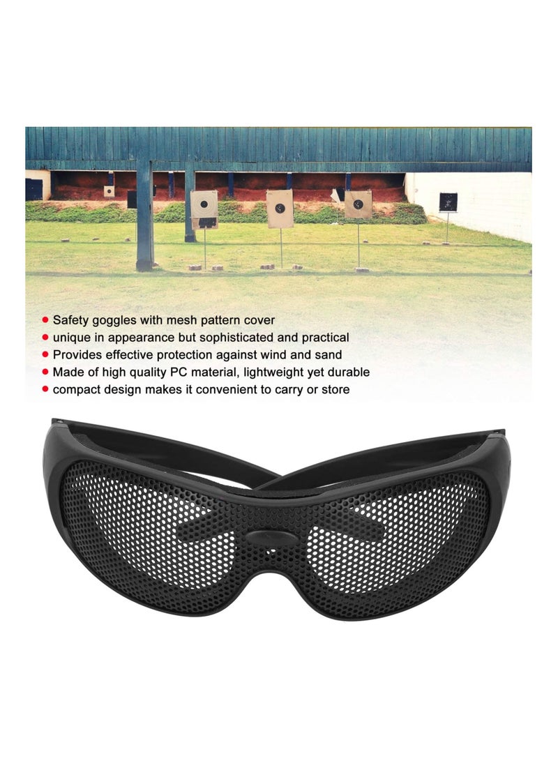 Excefore Safety Goggles, Impact Resistant Windproof Iron Mesh Pattern UV400 for Military Fans CS Outdoor Game  - Image 2