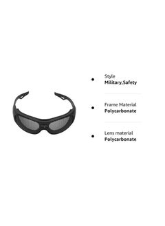 Safety Goggles, Impact Resistant Windproof Iron Mesh Pattern UV400 for Military Fans CS Outdoor Game - pzsku/Z2B9668E7B5A3DE904A26Z/45/_/1698135477/4a044663-b01f-4d68-80d8-feca52cc9364