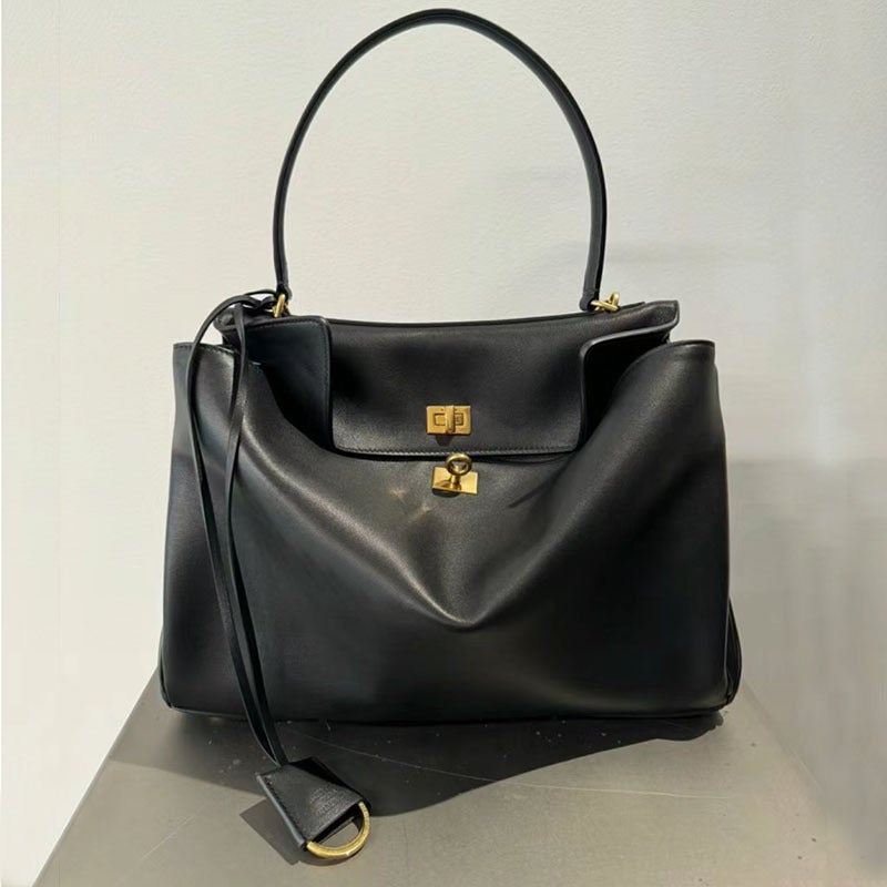 B Brand Rodeo Versatile High-End Genuine Leather Soft Cowhide Crocodile Pattern Underarm Kelly Bag Women'S Large Capacity Tote Bag Trendy - Image 3