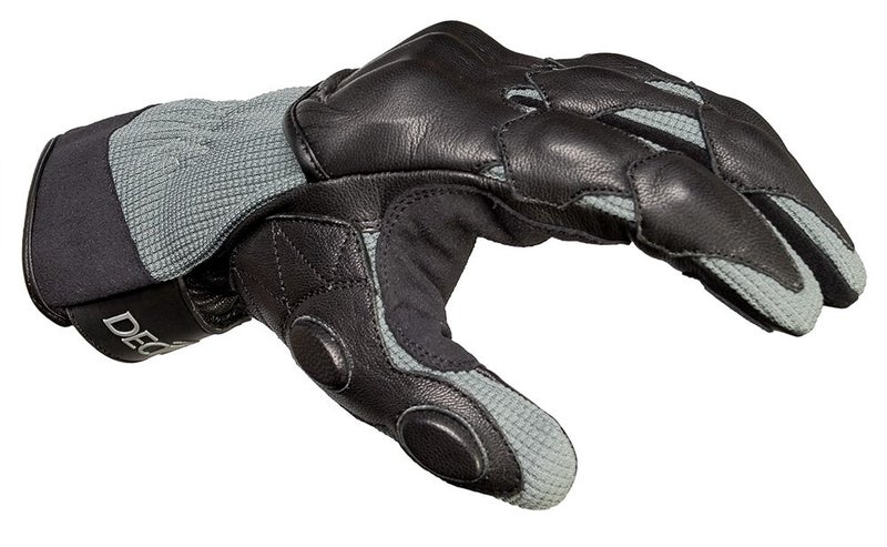 DECADE قفازات سباق موتورسبورت للشارع (أسود ورمادي، كبير/كبير جداً) - Image 2