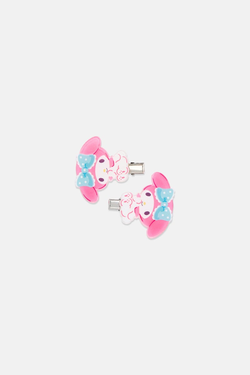 Sanrio Kids Girl 2 Pcs My Melody Hair Clips, Multicolor - Image 2