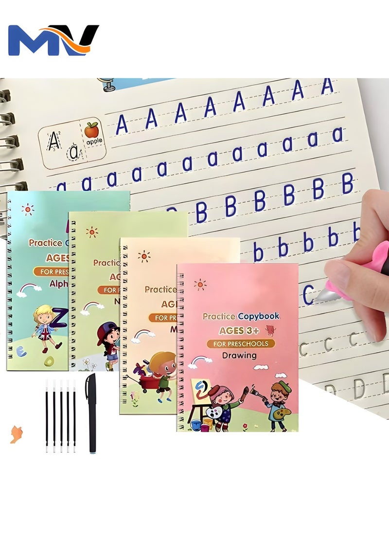 MAGIC VAULT - Magic Practice Copybook for Kids -Reusable Writing Practice Book The Print Handwiriting Workbook(Alphabet Book with Pen) - Image 1