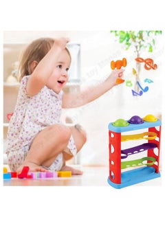 Manos Hammer Knock Ball Toy for Kids, 3 Track Colour Toy Pack of 1  - Image 2