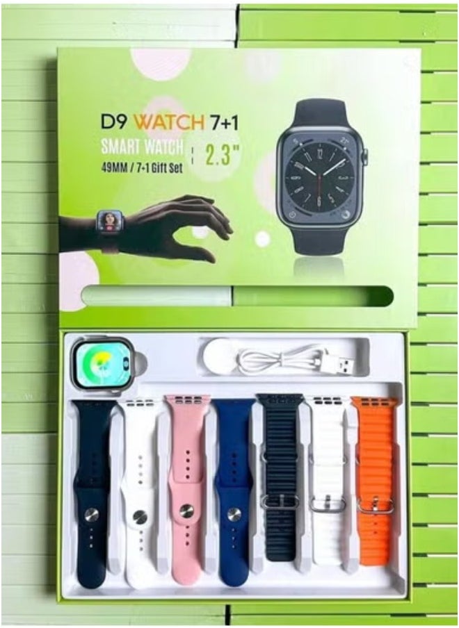 Generic - D9 Ultra Smart Watch - Series 9 with 7 Straps as a Gift - Image 1