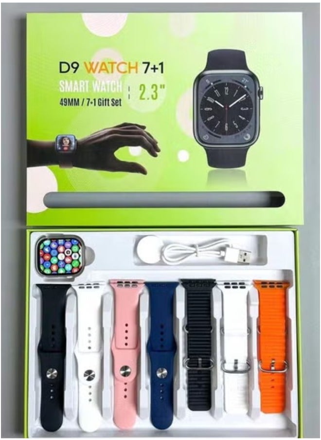 Generic - D9 Ultra Smart Watch - Series 9 with 7 Straps as a Gift - Image 1