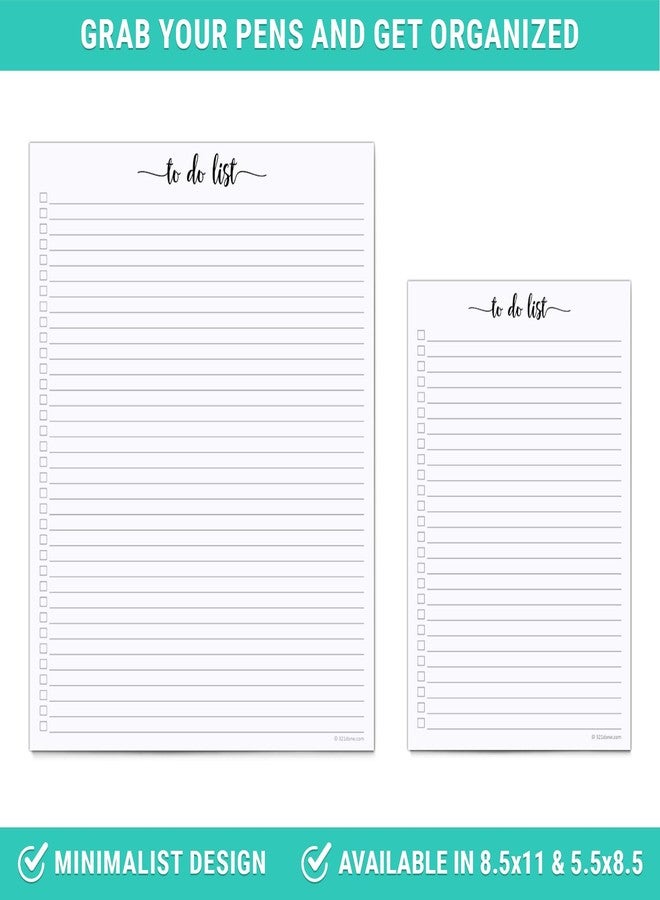 321Done To Do List Notepad, Made in USA - 5.5x8.5, Simple Checklist, Cute Modern Design for Organizing, Planning, College Ruled, Thick Heavy Paper - 50 Sheets - Image 5