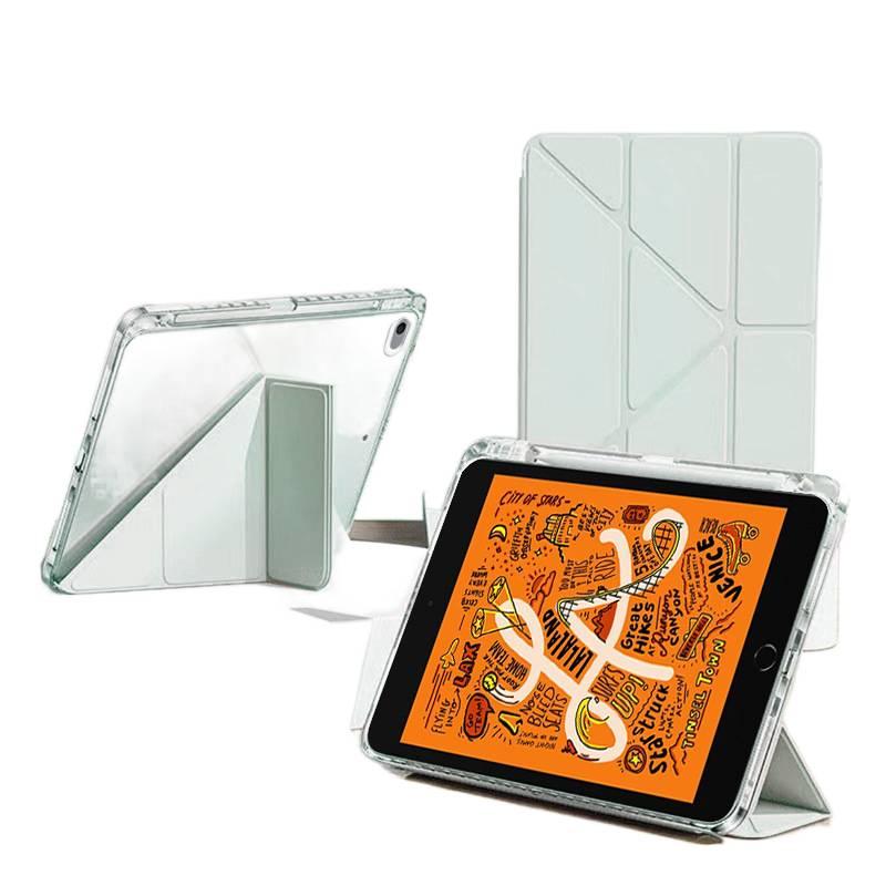 DGG حافظة آيباد شفافة بظهر واضح لجهاز iPad Air / iPad Mini باللون أخضر بظهر شفاف باللون الأخضر - Image 1