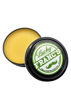 Lucky Franc's Lucky Franc's Unscented Mustache Wax for Men. Strong Frim Hold Stache Wax For Men's Grooming. All Natural Scent Free Formula With Beeswax And Coconut Oil. USA Made Mustache Styling Wax 2 Ounces  - Image 1