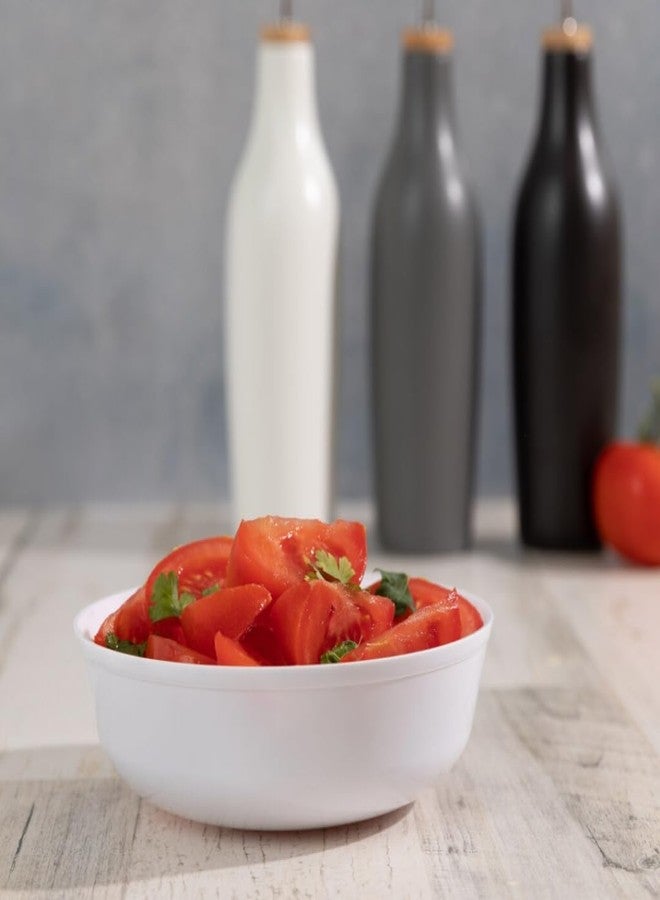 Blue Sky Edge White Bowls - 16 oz (10 Count) Disposable Round Plastic Bowls for Parties, Events & Special Occasions - Image 2