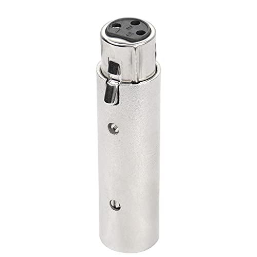MEIRIYFA XLR 3 Pin Female to XLR 5 Pin Male Adapter Connector Gender Changer，Anodized Aluminum Adapter with Lock Release Button（Sliver-1PCS - Image 4