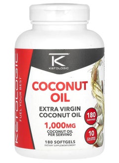 Ketologic Extra Virgin Coconut Oil 1000 mg 180 Softgels 