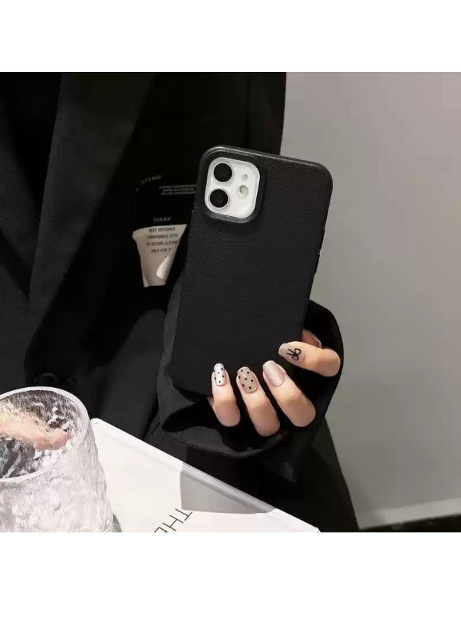 ShebSheb Faux Leather Texture Phone Case Compatible with iPhone 14 Pro,Slim TPU Soft Shockproof Protective Case - Image 4