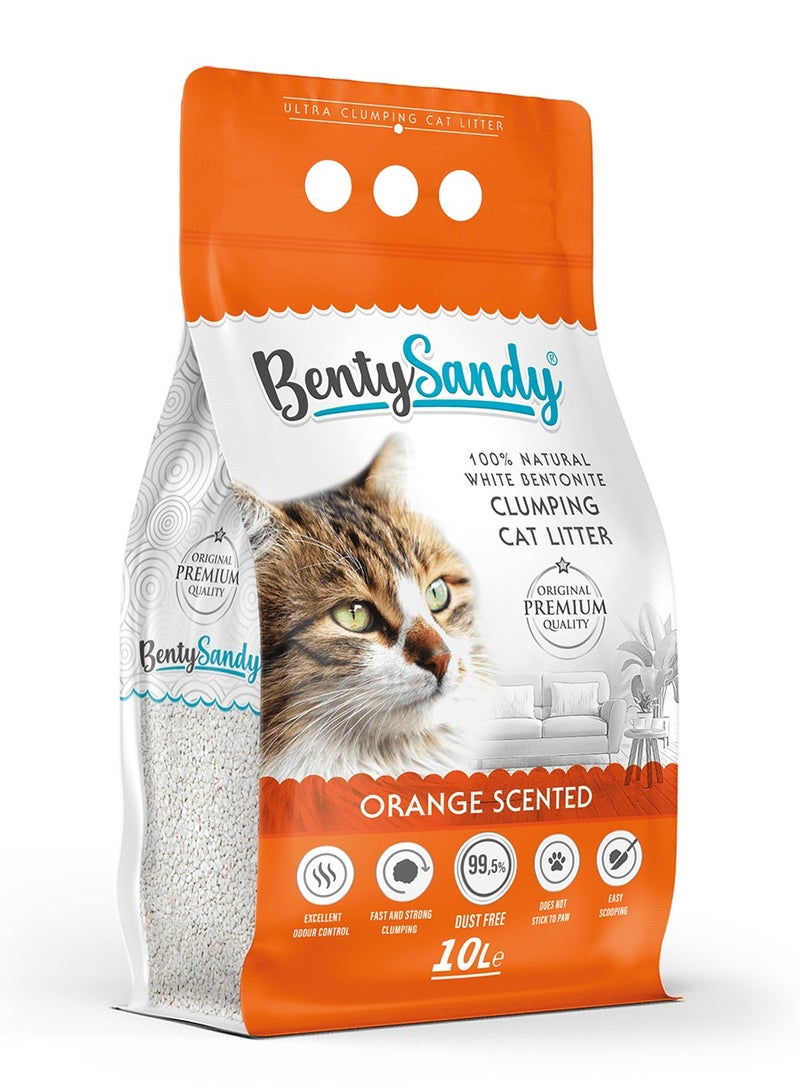 Benty Sandy Benty Sandy Ultra Clumping Cat Litter (Orange 10L)  - Image 1