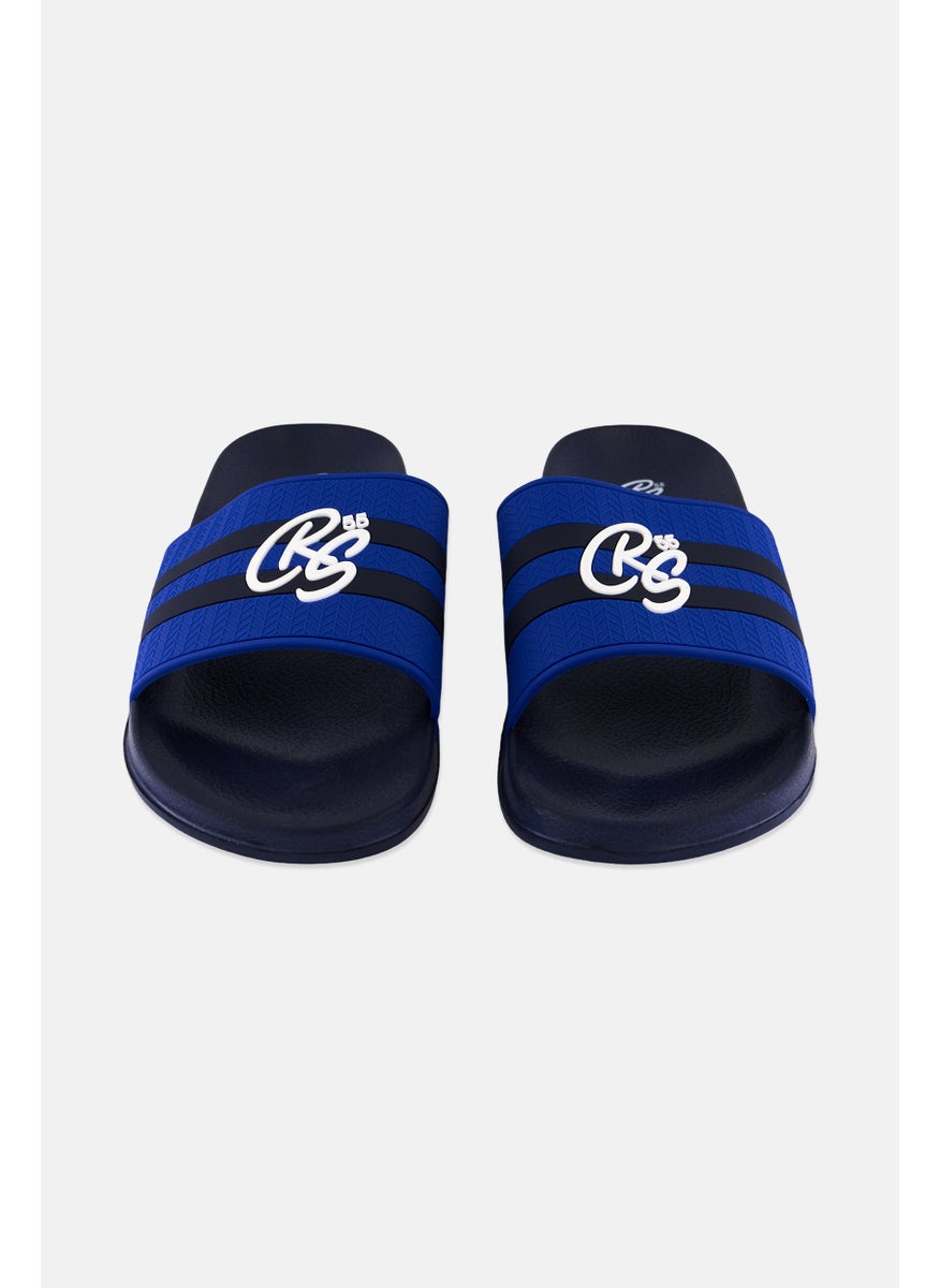 CROSSHATCH - Men Slip On Hamlax Slides, Blue - Image 1