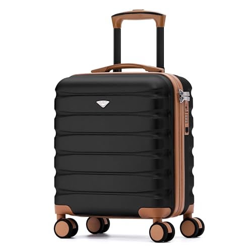Flight Knight Carry On Suitcase 18x14x8 Hardside Built In TSA Lock & USB Port Lightweight Luggage Silent Double Spinner Wheels Maximum Underseat Carry-On Bag For American & United Approved Airlines - Image 1