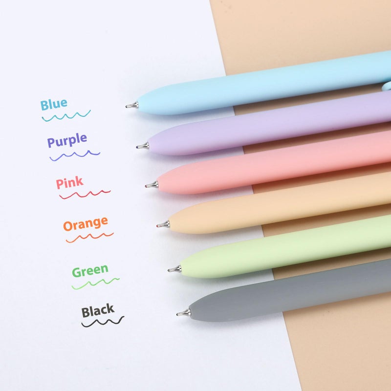 FIOVER Colored Pens, 12 Pack Colorful Gel Pens, Quick-Dry 0.7mm Medium Point for Journaling, Note Taking, Doodling, Aesthetic Office School Supplies, Gifts for Women Menï¼ˆ12PCS Aesthetic+Vintageï¼‰ - Image 2