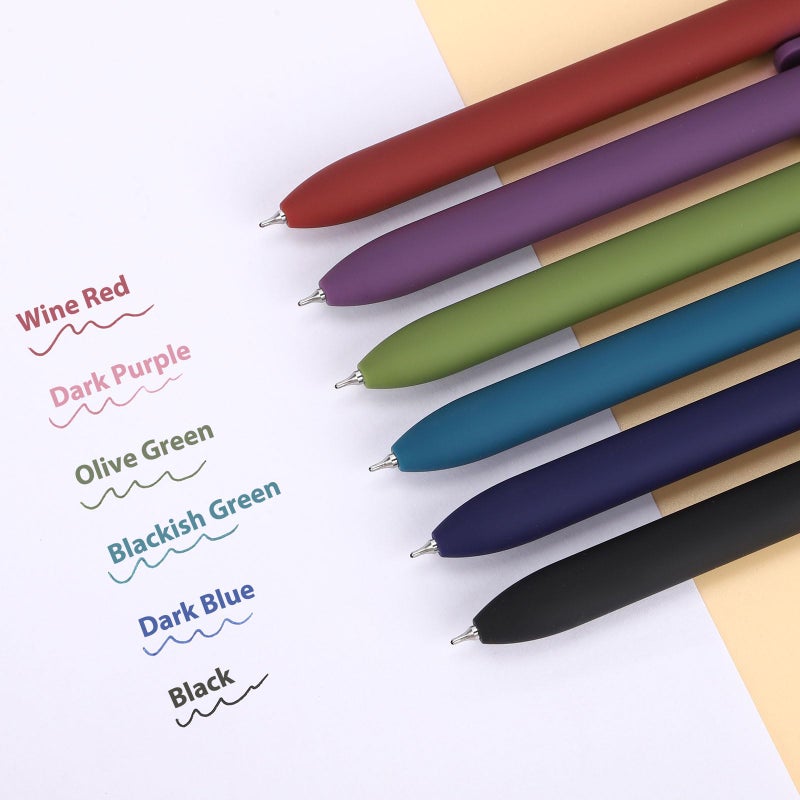 FIOVER Colored Pens, 12 Pack Colorful Gel Pens, Quick-Dry 0.7mm Medium Point for Journaling, Note Taking, Doodling, Aesthetic Office School Supplies, Gifts for Women Menï¼ˆ12PCS Aesthetic+Vintageï¼‰ - Image 3