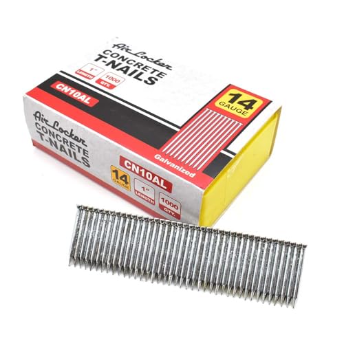 Air Locker CN10AL 14 Gauge Concrete T-Nails for Concrete Nailers 1 Inch Smooth Shank (1000 per Pack) - Image 5