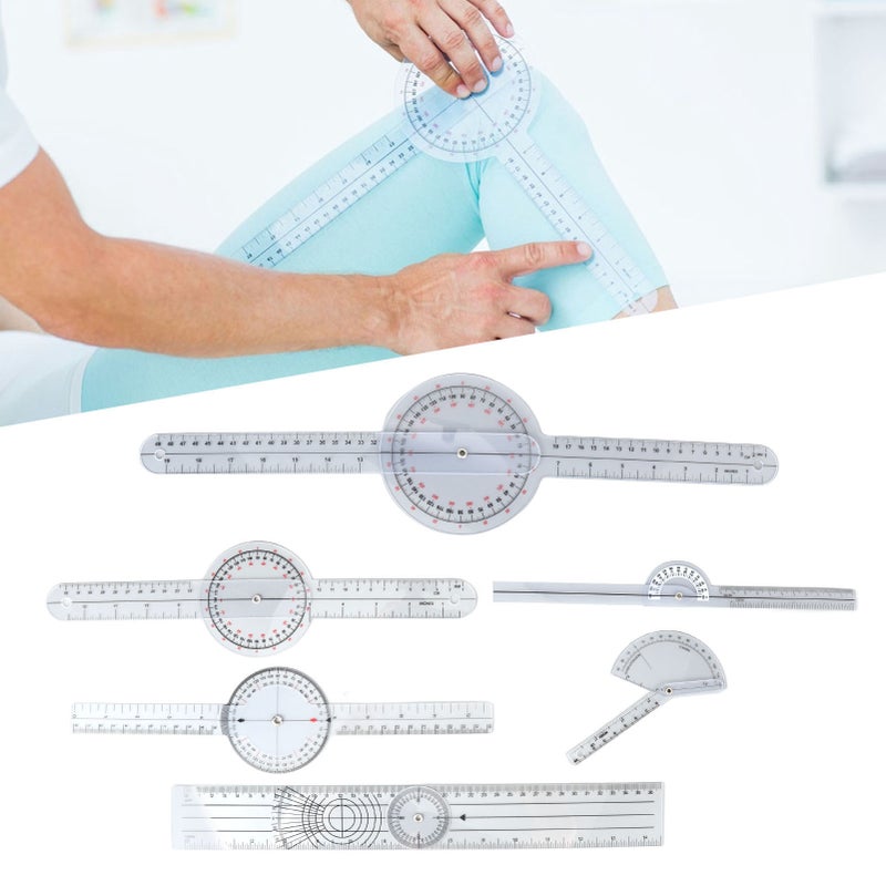 6PCS Medical Goniometer Set 6 8 10inch Multifunction Joint Goniometer Set for Physical Therapists Home Use and Students - Image 2