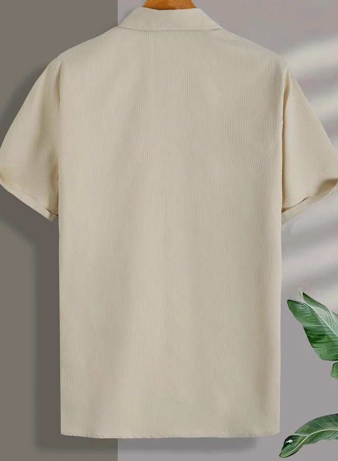 Take Two Take Two Textured Regular Fit Shirt with Flap Pocket