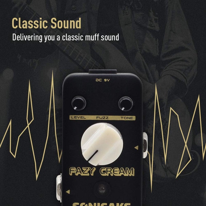 SONICAKE QSS-17 Fazy Cream Fuzz Guitar Effect Pedal Fazy Cream Vintage Fuzz Pedal True Bypass - Image 2