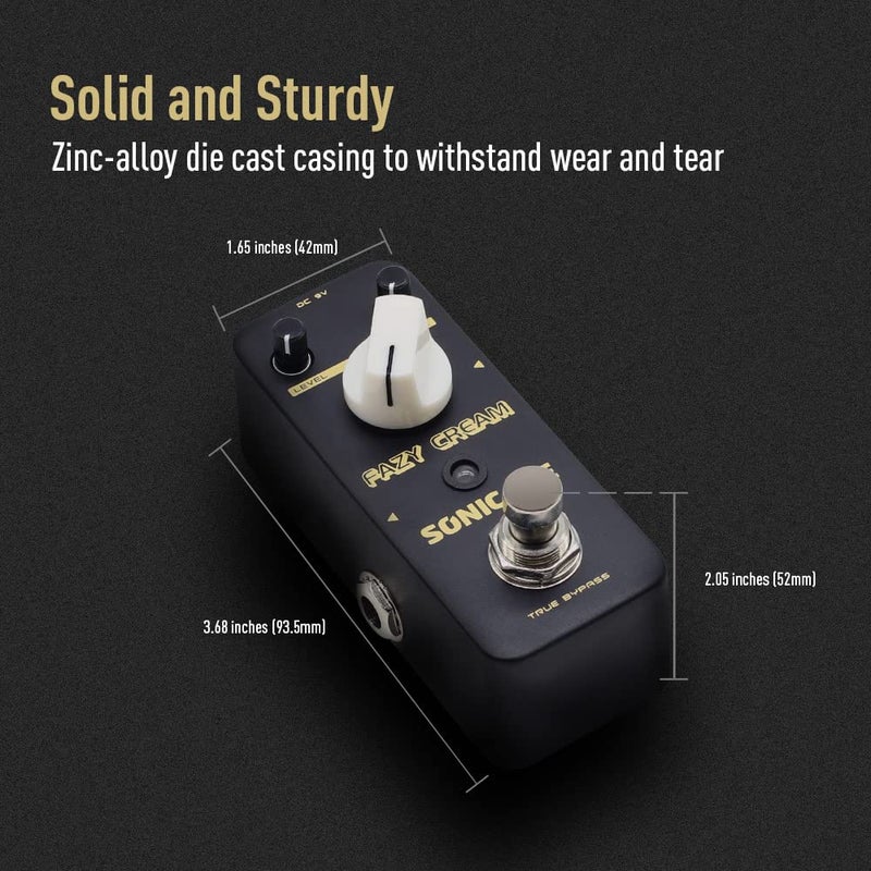 SONICAKE QSS-17 Fazy Cream Fuzz Guitar Effect Pedal Fazy Cream Vintage Fuzz Pedal True Bypass - Image 5