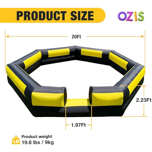 OZIS Gaga Ball Pit Inflatable 20FT with Builtin Blower Portable Gaga Pit for Indoor Outdoor School Family Activities Easy to Setup - Image 5