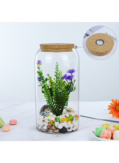 Generic - Large Micro Landscape Ecological Bottle Landscaping Glass Vase Hydroponic Plant Glass Bottle Fish Tank Ornaments Moss Bottle with Light - Image 1