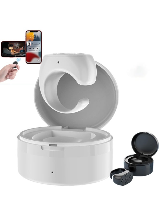 Arabest TIK TOK Bluetooth Remote Control Page Turner for iPhone iPad Android, Mini TIK TOK Wireless Scrolling Ring, Cell Phone Camera Shutter Selfie Remote, Fashion Smart Ring Remote - Image 1