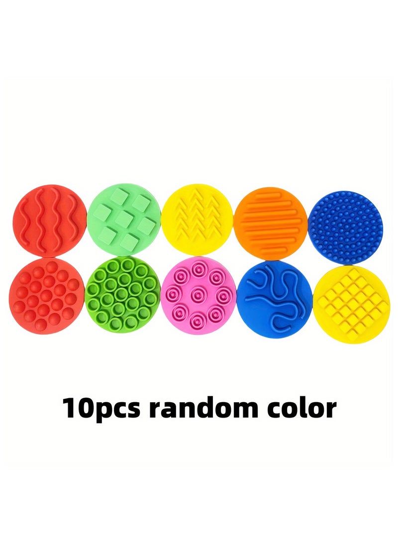 XiuWoo 10 in 1 Set Sensory Mats, Sensory Toys for Kids, Tactile Wall Panel for Autistic Children, Assorted Textured Floor Tiles Educational Learning Room Provide Fun Play Equipment Random color - Image 4