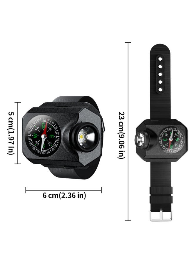 Cross Border Outdoor Camping XPG Wrist Light Wild Survival Climbing Adventure Compass Watch Led Running Light-Color:W04-Compass Lighting Wrist Light  - Image 1