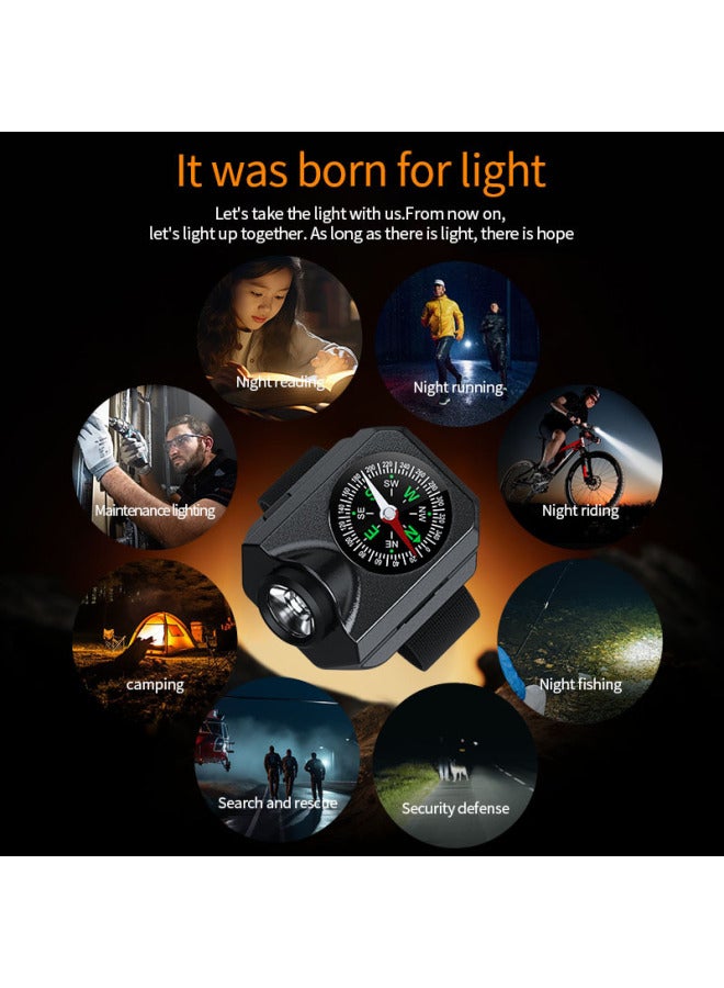 Cross Border Outdoor Camping XPG Wrist Light Wild Survival Climbing Adventure Compass Watch Led Running Light-Color:W04-Compass Lighting Wrist Light  - Image 4