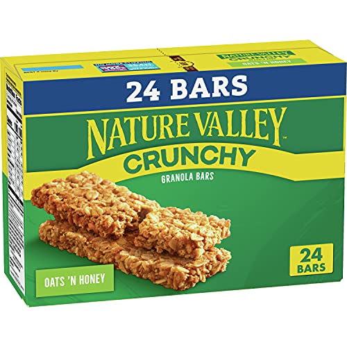 Nature Valley Crunchy Granola Bars, Oats 'n Honey, 24 Bars, 17.88 OZ (12 Pouches) - Image 1