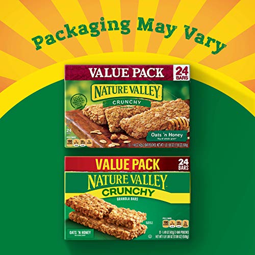 Nature Valley Crunchy Granola Bars, Oats 'n Honey, 24 Bars, 17.88 OZ (12 Pouches) - Image 2