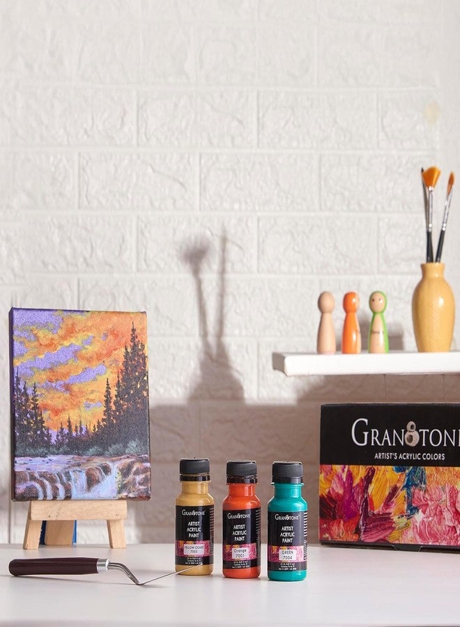 GRANOTONE Acrylic Colour Set 50 ml Each Pack of 16 Water Based Non Toxic Fast Drying Multicolor Craft Canvas Paints Ideal for Pro Artists Beginners Hobby Painters and Kids - Image 2