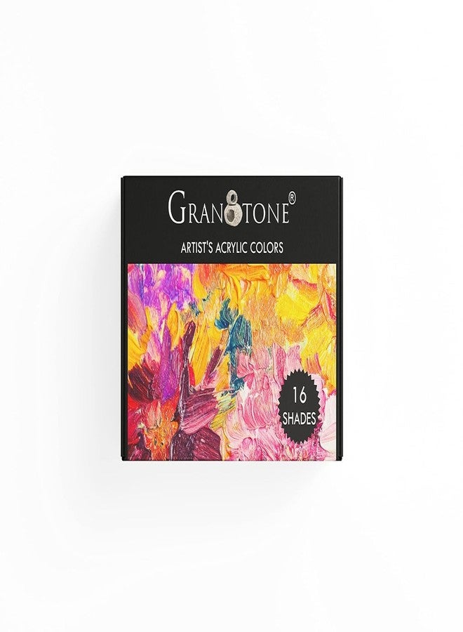 GRANOTONE Acrylic Colour Set 50 ml Each Pack of 16 Water Based Non Toxic Fast Drying Multicolor Craft Canvas Paints Ideal for Pro Artists Beginners Hobby Painters and Kids - Image 4