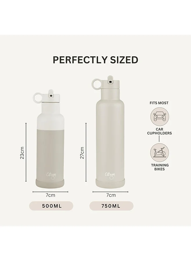 Citron Stainless Steel Water Bottle 750ml - Blush Pink - Double-Walled Vacuum Insulated - Leakproof, BPA-Free & Durable - Keeps Drinks Hot or Cold for Hours