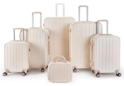 LIMRA A travel bag set consisting of 6 luggage bags beige color, size 32"/28"/24"/20"/16"/12 inches